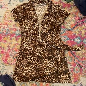 Women’s cheetah wrap dress